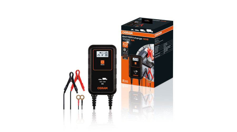 Osram BATTERYcharge 908 OEBCS908 Okos Akkumulátortöltő 12V/24V 8A
