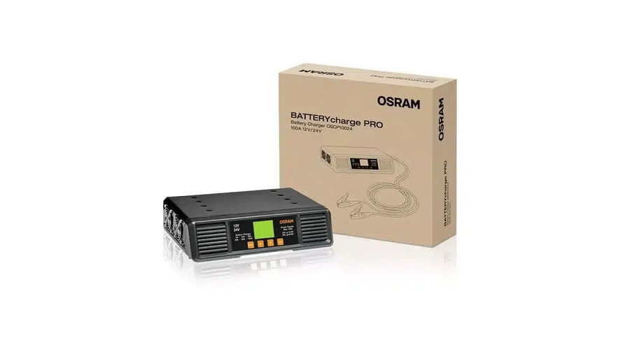 Osram BATTERYcharge PRO 100A OSCP10024 Professzionális Akkumulátortöltő 12V/24V 14Ah-1000Ah