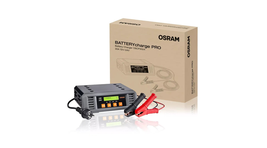 Osram BATTERYcharge PRO 30A OSCP3024 Professzionális Akkumulátortöltő 12V/24V 14Ah-300Ah