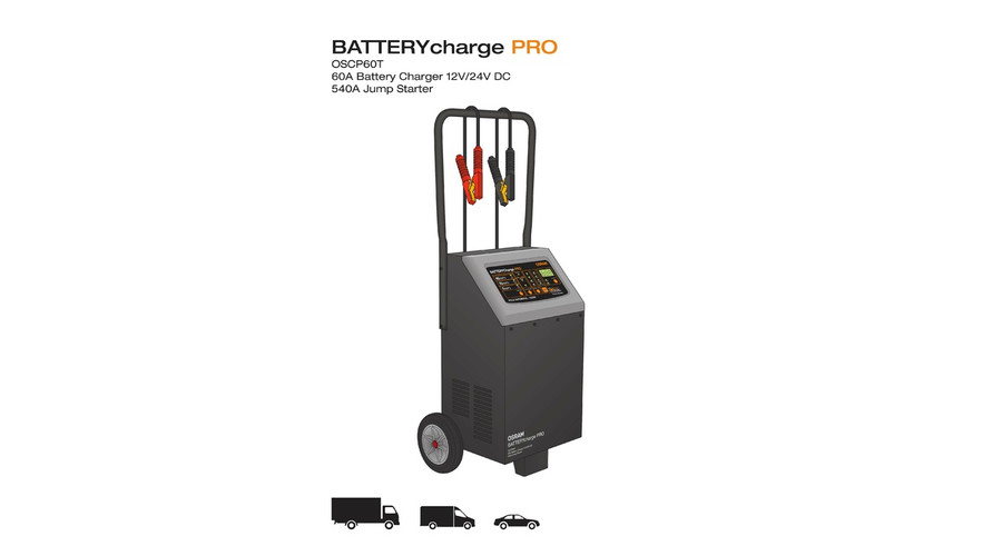 Osram BATTERYcharge PRO 60A OSCP60T Professzionális Akkumulátortöltő 12V/24V 14Ah-700Ah