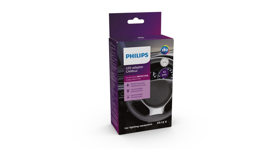 Philips H8 H11 H16 LED 3-in-1 canbus ellenállás 12V 18954X2