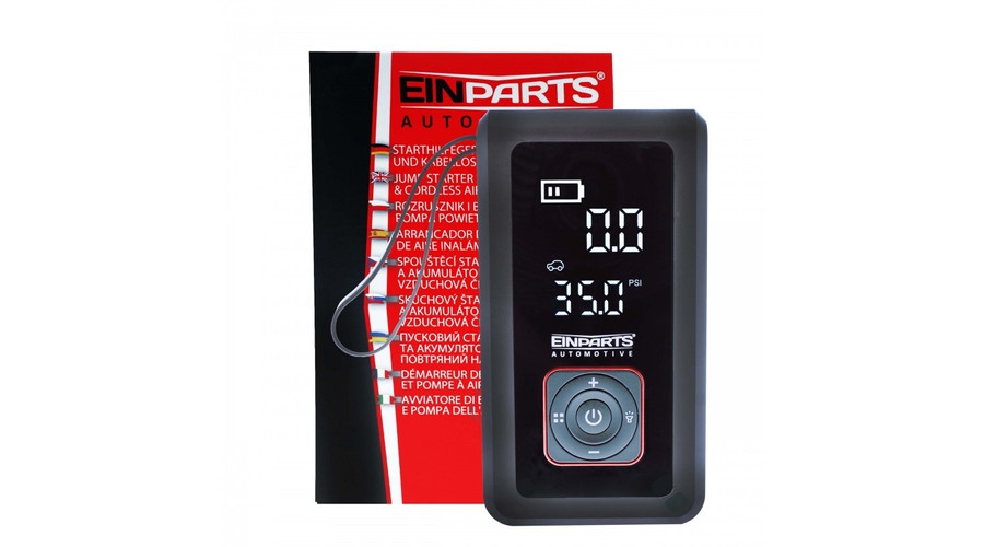 Einparts EPAP11 12V 10BAR 80W 4x2000mA 3-in-1 levegőpumpa - jumpstarter - powerbank
