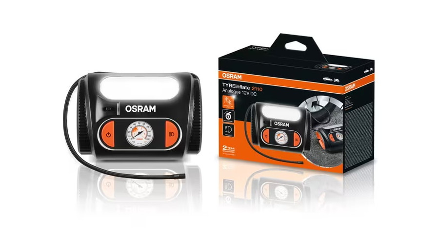 Osram TYREinflate 2110 légkompresszor - feltekerhető gumiabroncs pumpa OTI2110