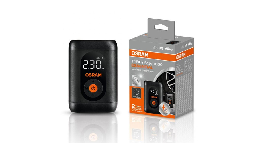 Osram TYREinflate 1600 Essential újratölthető kompakt légkompresszor - gumiabroncs pumpa OTIR1600ESN