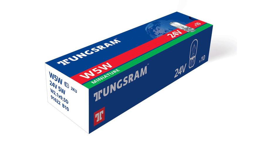 Tungsram T10 W5W 24V Original izzó 10db-os készlet
