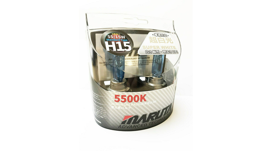MTEC H15 SuperWhite 5500K xenon hatású halogén izzó DUO BOX