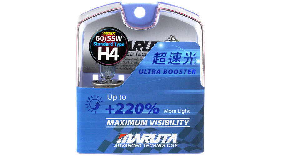 MTEC Ultra Booster H4 55W +220% halogén izzó DUO BOX MT-562