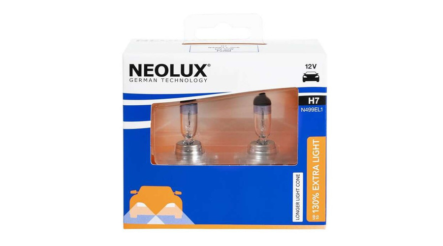 Neolux Extra Light H7 +150% halogén izzó DUO BOX N499EL1-2SCB