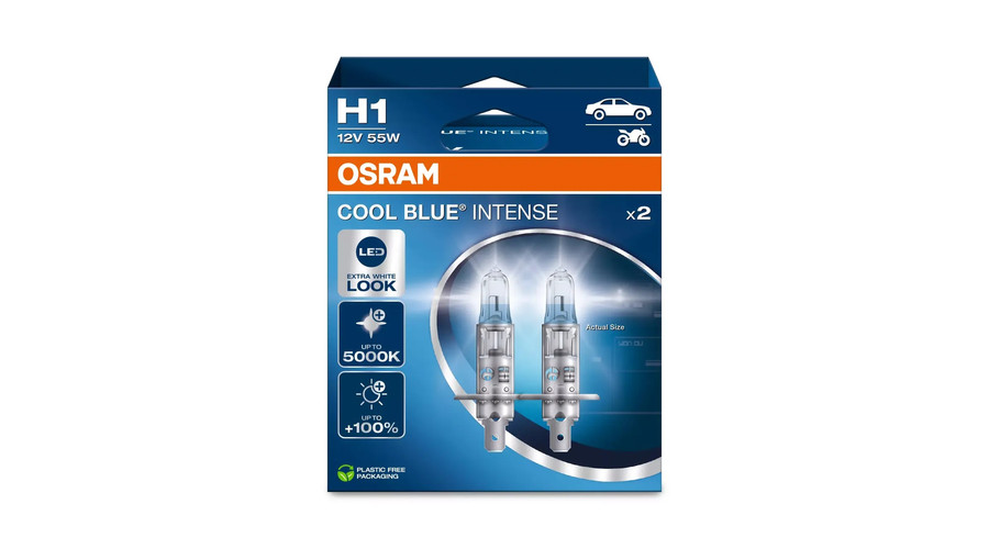 Osram H1 Cool Blue Intense NextGen +100% 5000K halogén izzó DUO BOX 64150CBN-2HB