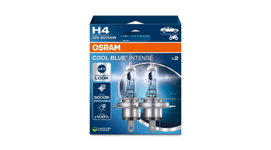 Osram H4 Cool Blue Intense NextGen +100% 5000K halogén izzó DUO BOX 64193CBN-2HB