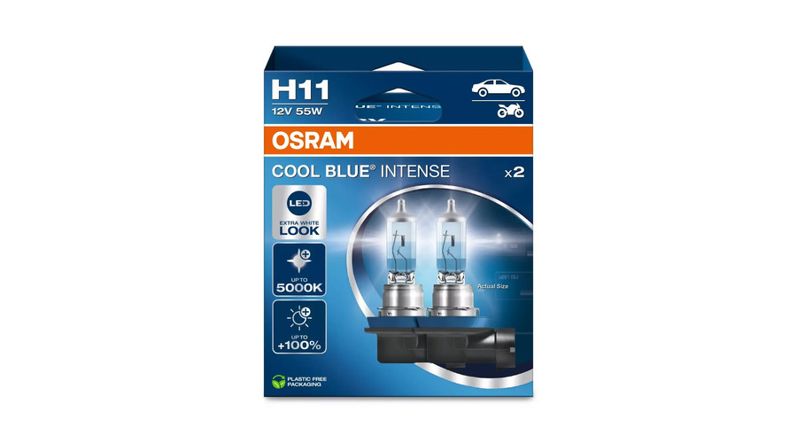 Osram H11 Cool Blue Intense NextGen +100% 5000K halogén izzó 64211CBN-2HB