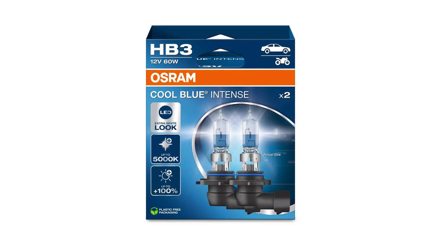 Osram HB3 Cool Blue Intense NextGen +100% 5000K halogén izzó DUO BOX 9005CBN-2HB