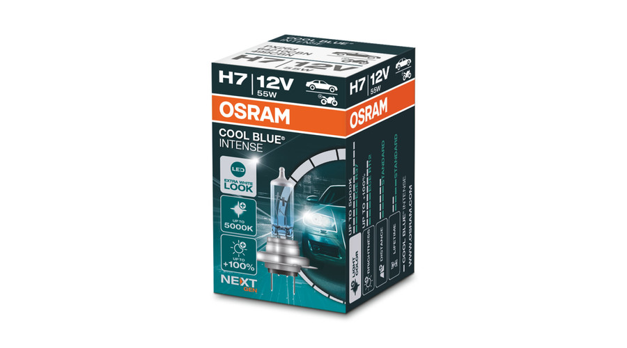 Osram H7 Cool Blue Intense NextGen +100% 5000K halogén izzó 64210CBN
