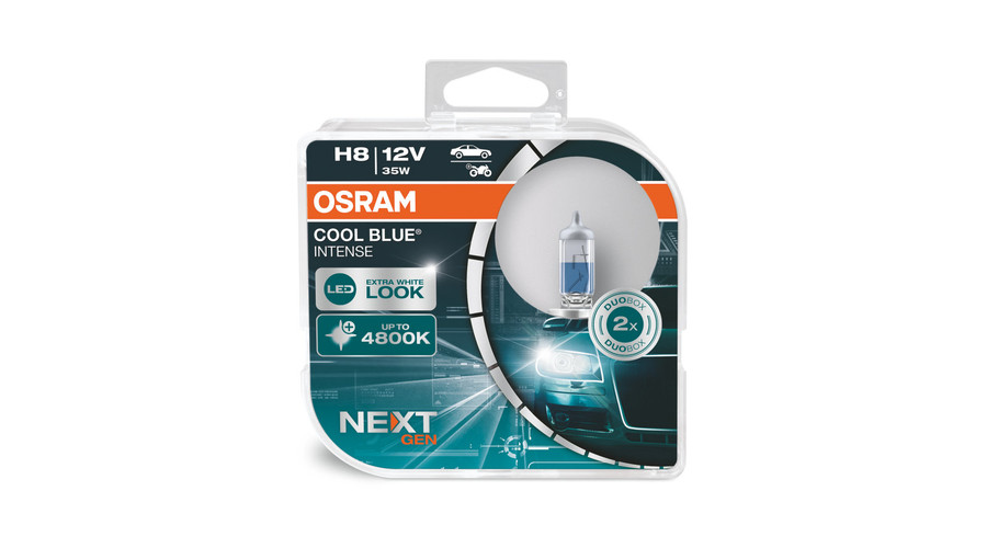 Osram H8 Cool Blue Intense NextGen +100% 4800K halogén izzó DUO BOX 64212CBN-2HB