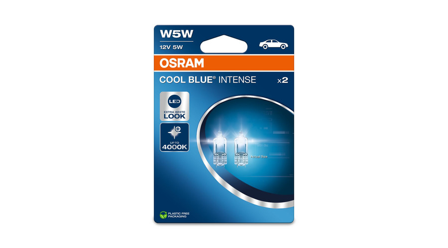 Osram T10 W5W Cool Blue Intense 2024 halogén izzó DUO BOX 2825CBN-2BL