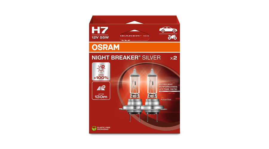 Osram Night Breaker Silver +100% H7 DUO BOX halogén izzó 64210NBS-2HB