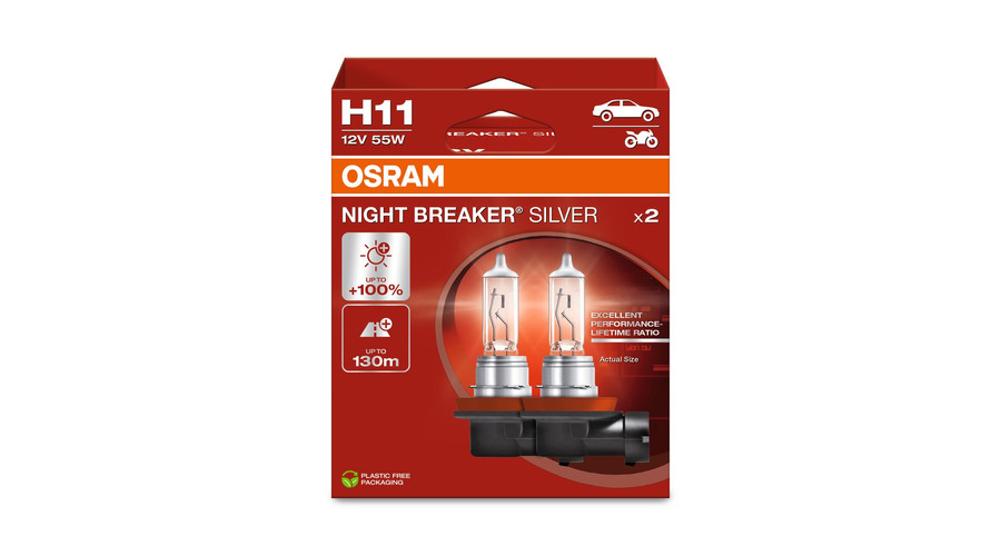 Osram Night Breaker Silver +100% H11 DUO BOX halogén izzó 64211NBS-2HB