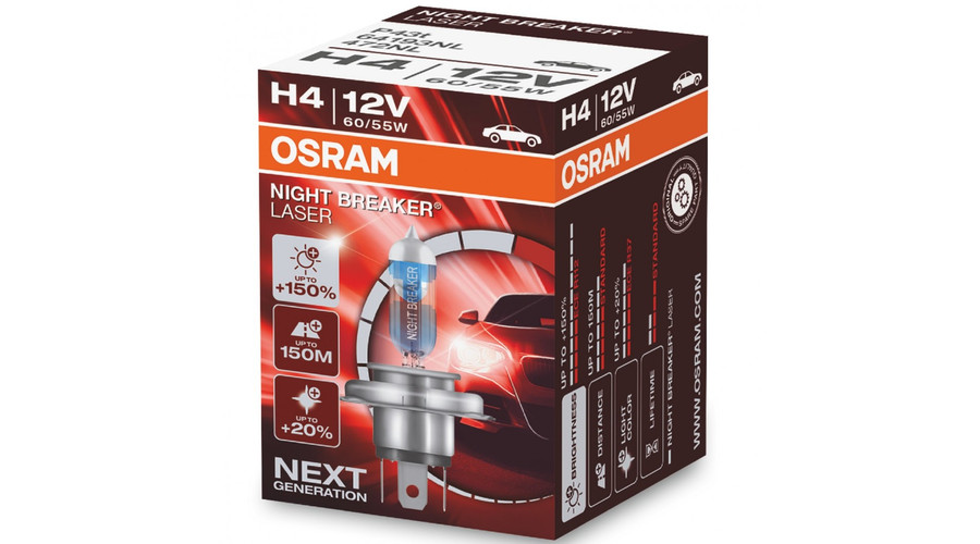 Osram Night Breaker Laser H4 +150% halogén izzó 64193NL