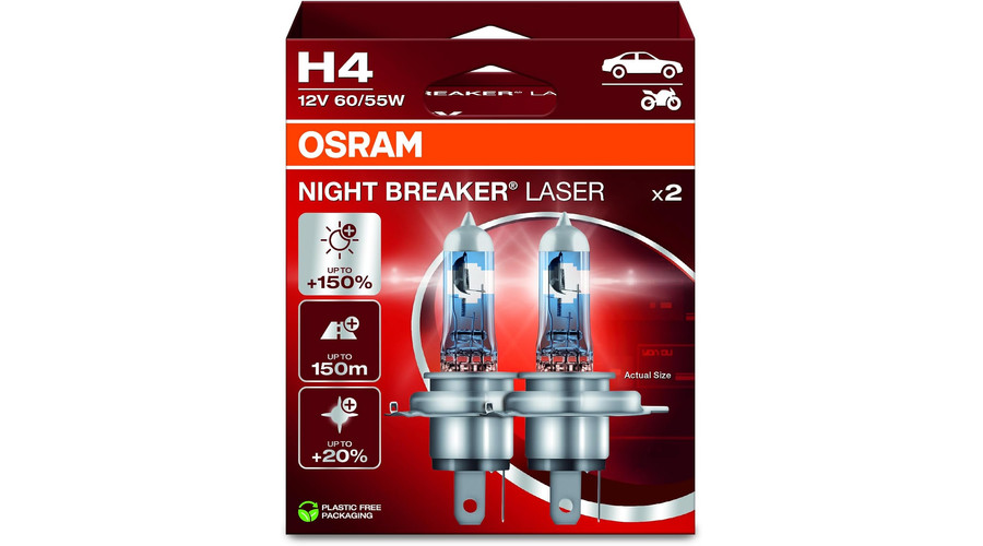 Osram Night Breaker Laser H4 +150% halogén izzó DUO BOX 64193NL-2HB