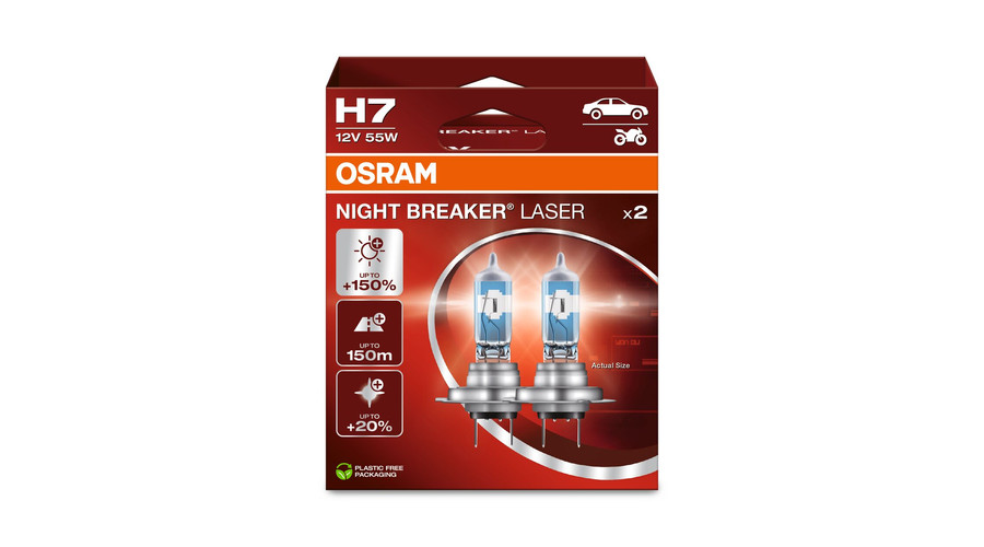 Osram Night Breaker Laser H7 +150% halogén izzó DUO BOX 64210NL-2HB