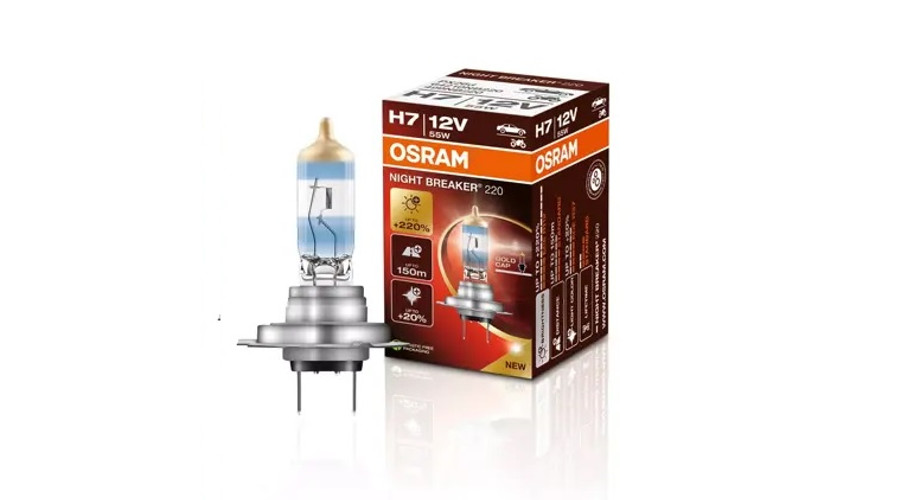Osram Night Breaker 220 H7 55W +220% halogén izzó 64210NB220