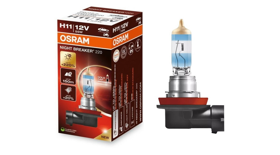 Osram Night Breaker 220 H11 55W +220% halogén izzó 64211NB220