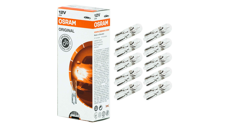 Osram T5 W2W Original Line műszerfal izzó 2722 10db-os készlet