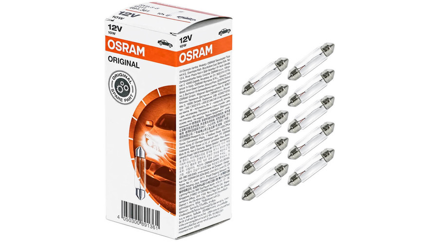 Osram C10W Original Line szofita izzó 6411 10db-os készlet