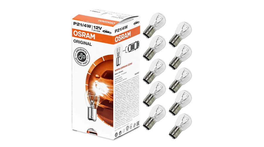 Osram P21/4W - BAZ15D Original Line izzó 7225 10db-os készlet