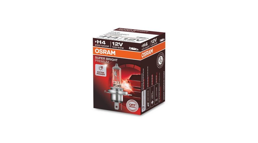 Osram Super Bright Premium H4 100/90W halogén izzó 62204SBP
