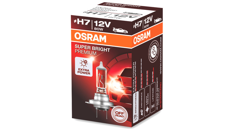 Osram Super Bright Premium H7 80W halogén izzó 62261SBP