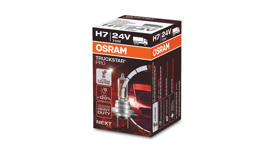 Osram Truckstar Pro Next Gen 24V +120% H7 halogén izzó 64215TSP