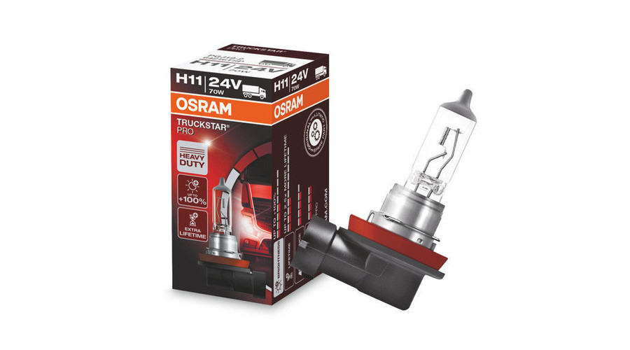 Osram Truckstar Pro 24V +100% H11 70W halogén izzó 64216TSP