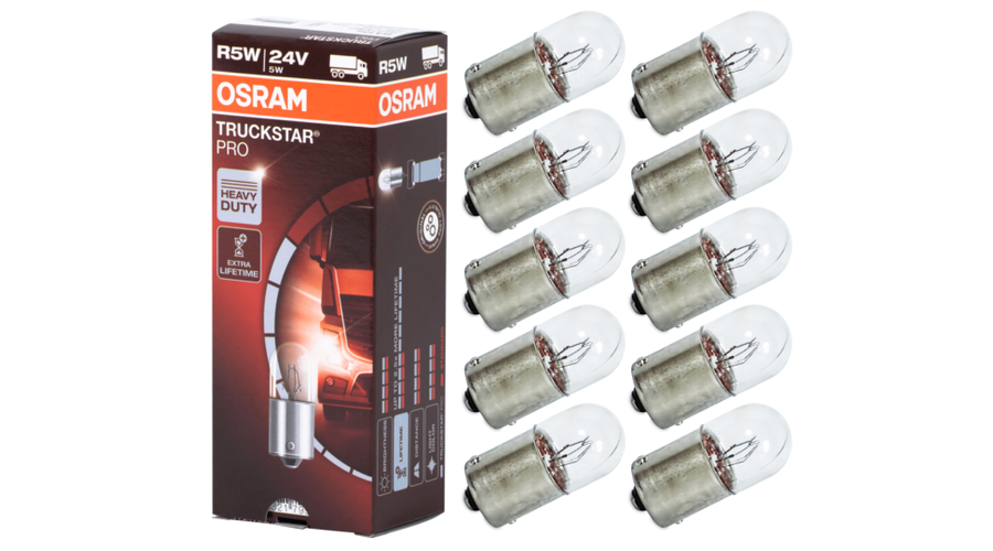 Osram R5W BA15S Truckstar Pro 24V halogén izzó 5627TSP