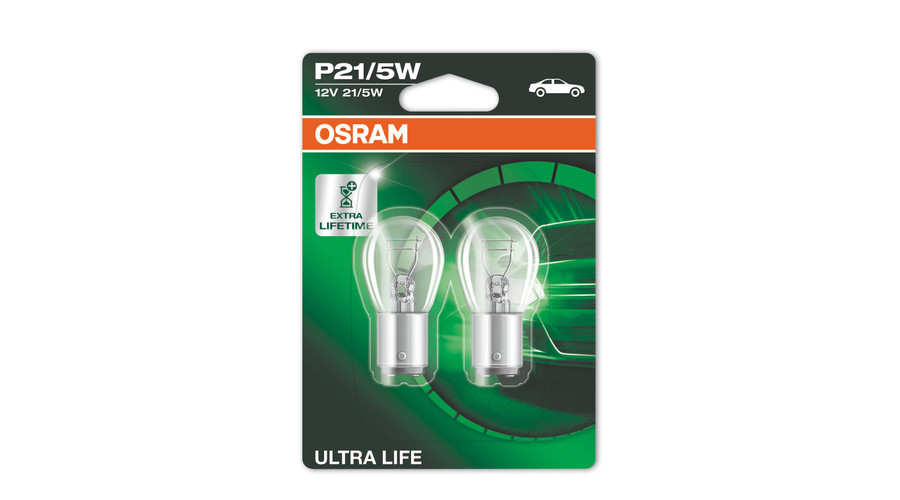 Osram P21/5W BAY15D Ultra Life halogén izzó 7528ULT-2BL DUO BOX