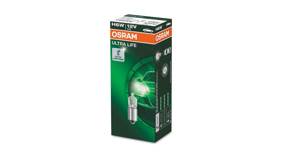 Osram H6W BAX9S Ultra Life halogén izzó 64132ULT 10db-os készlet