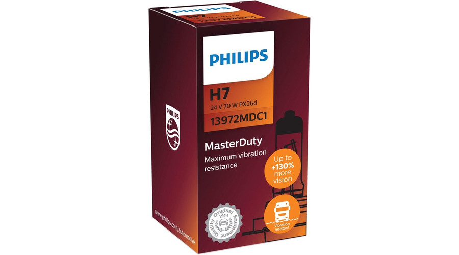 Philips H7 70W 24V MasterDuty +130% halogén izzó 13972MD