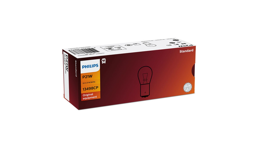 Philips BA15S P21W 24V Standard halogén izzó 13498CP 10db-os készlet