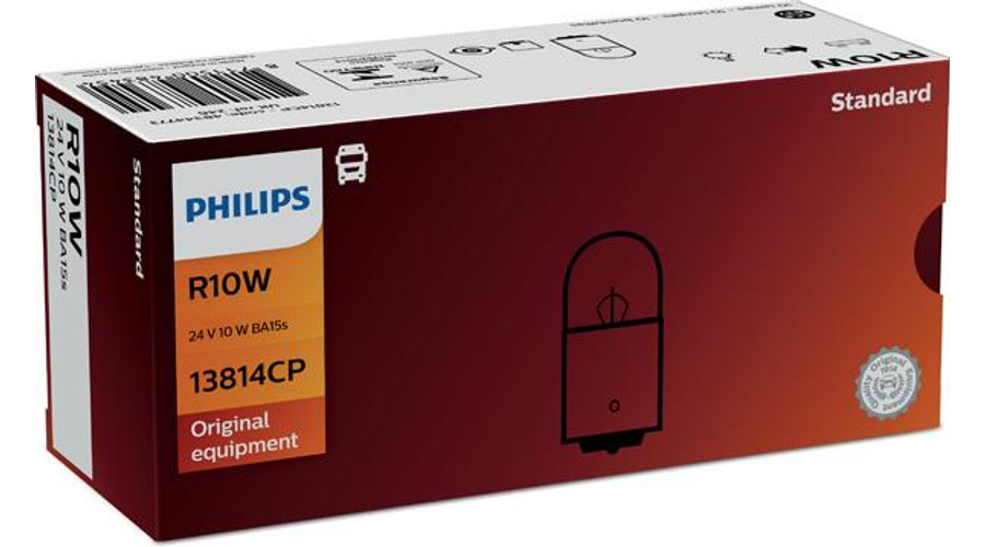 Philips BA15S R10W 24V Standard halogén izzó 13814CP 10db-os készlet