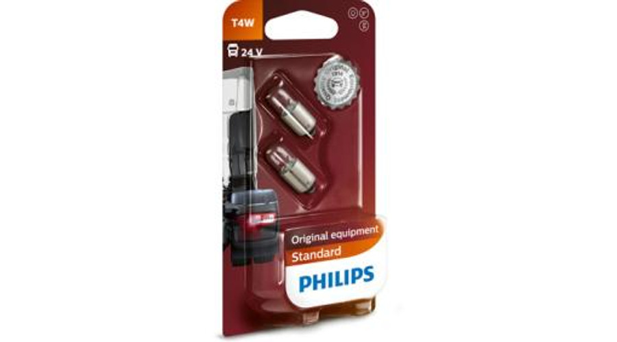 Philips BA9S T4W 24V Standard halogén izzó duo box 13929B2