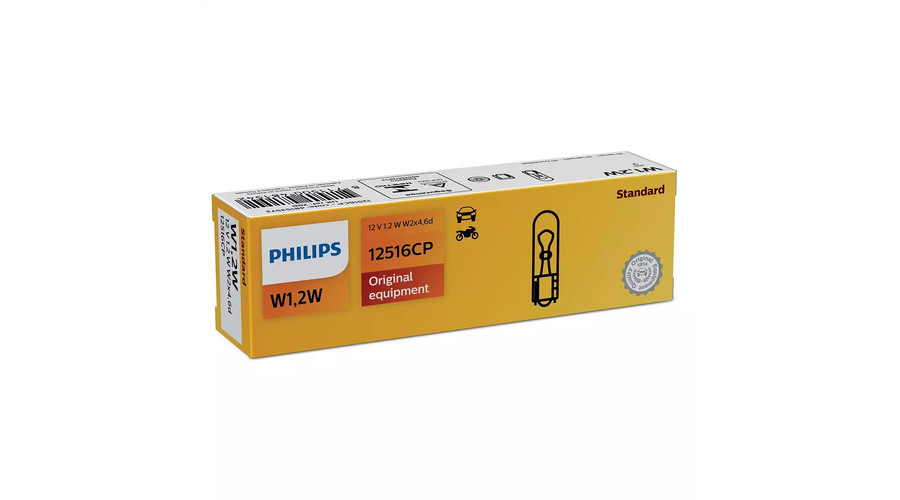 Philips T5 W1.2W 12V Standard műszerfal izzó 12516CP 10db-os készlet