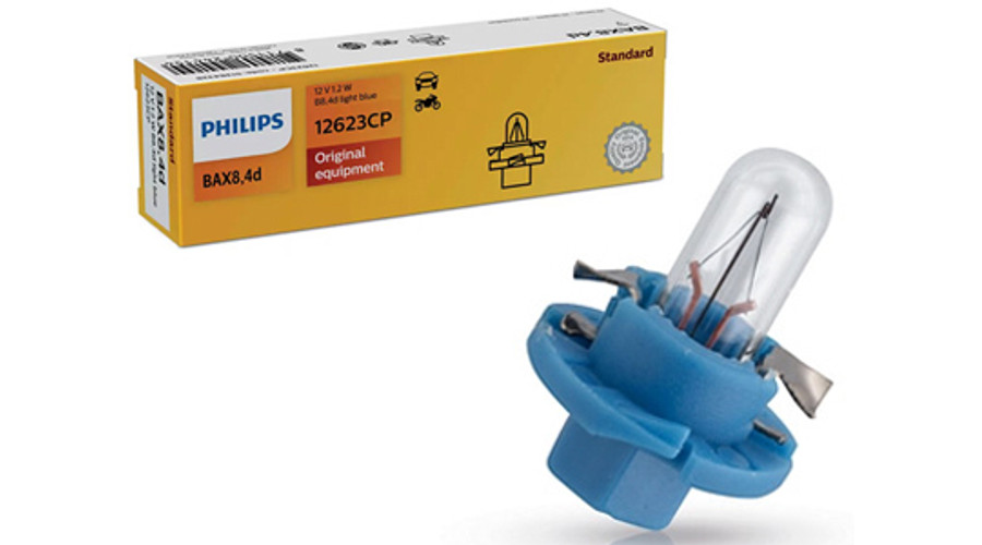 Philips BAX8,4d 1,2W 12V műszerfal izzó 12623CP 10db-os készlet