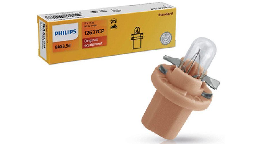 Philips BAX8,5d 1,5W 12V műszerfal izzó 12637CP 10db-os készlet