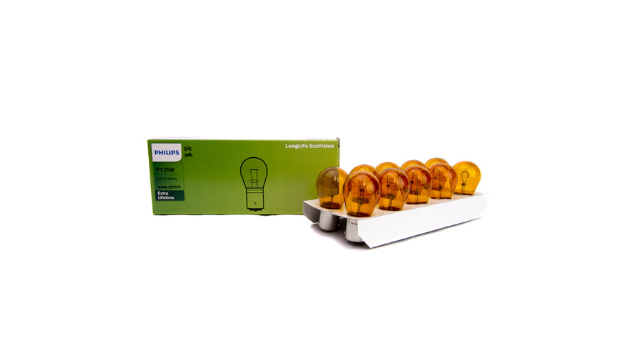 Philips BAU15S PY21W LongLife EcoVision halogén izzó 12496LLECOCP 10db-os készlet