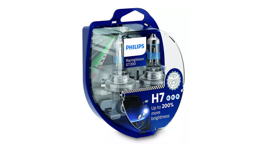 Philips H7 RacingVision GT200 halogén izzó +200% 12972RGTS2