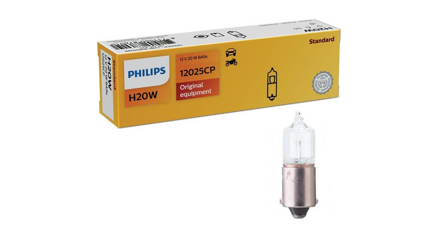Philips BA9S H20W Standard halogén izzó 12025CP