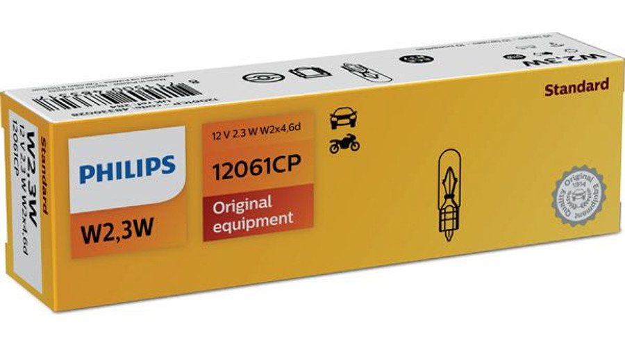 Philips T5 W2.3W 12V Standard műszerfal izzó 12061CP 10db-os készlet