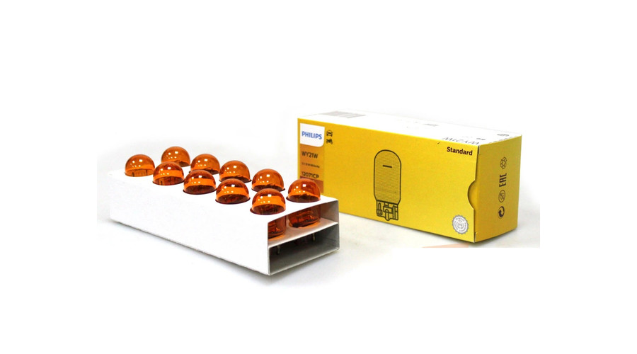 Philips T20 WY21W Standard halogén izzó +30% 12071CP 10db-os készlet
