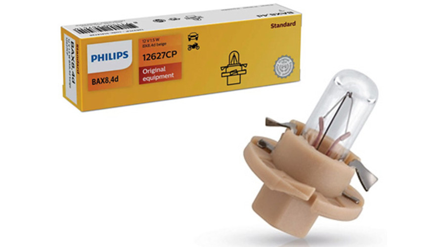 Philips BAX8,4d 1,5W 12V műszerfal izzó 12627CP 10db-os készlet