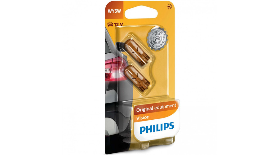 Philips T10 WY5W Original Vision halogén izzó készlet 12396NAB2